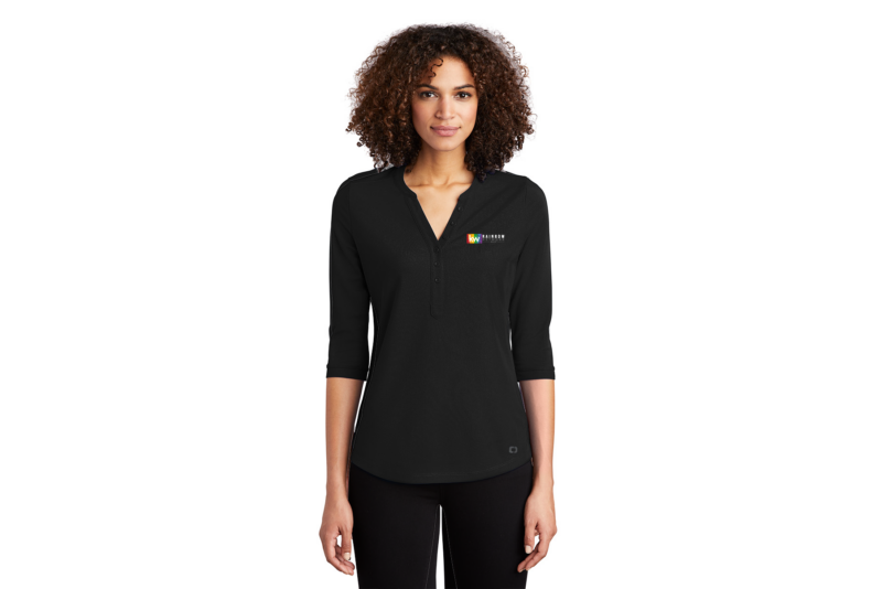 KWRN | OGIO® Ladies Jewel Henley - Image 4