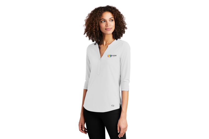 KWRN | OGIO® Ladies Jewel Henley - Image 3