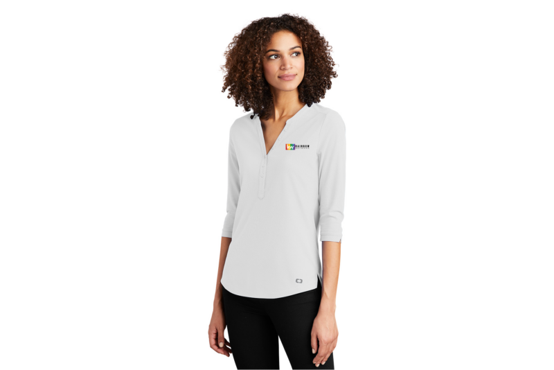 KWRN | OGIO® Ladies Jewel Henley - Image 2