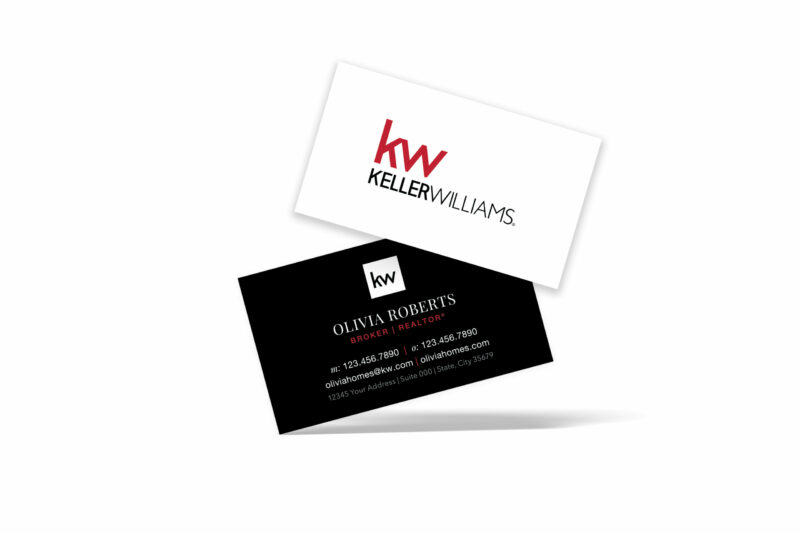 Horizontal Black/White w/ KW Boxed Logo Business Card