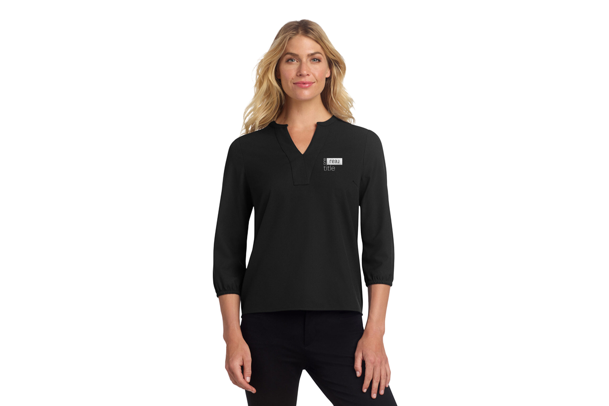 One Real Title | Mercer+Mettle® Women's Stretch Crepe Long Sleeve Camp Blouse - Image 4