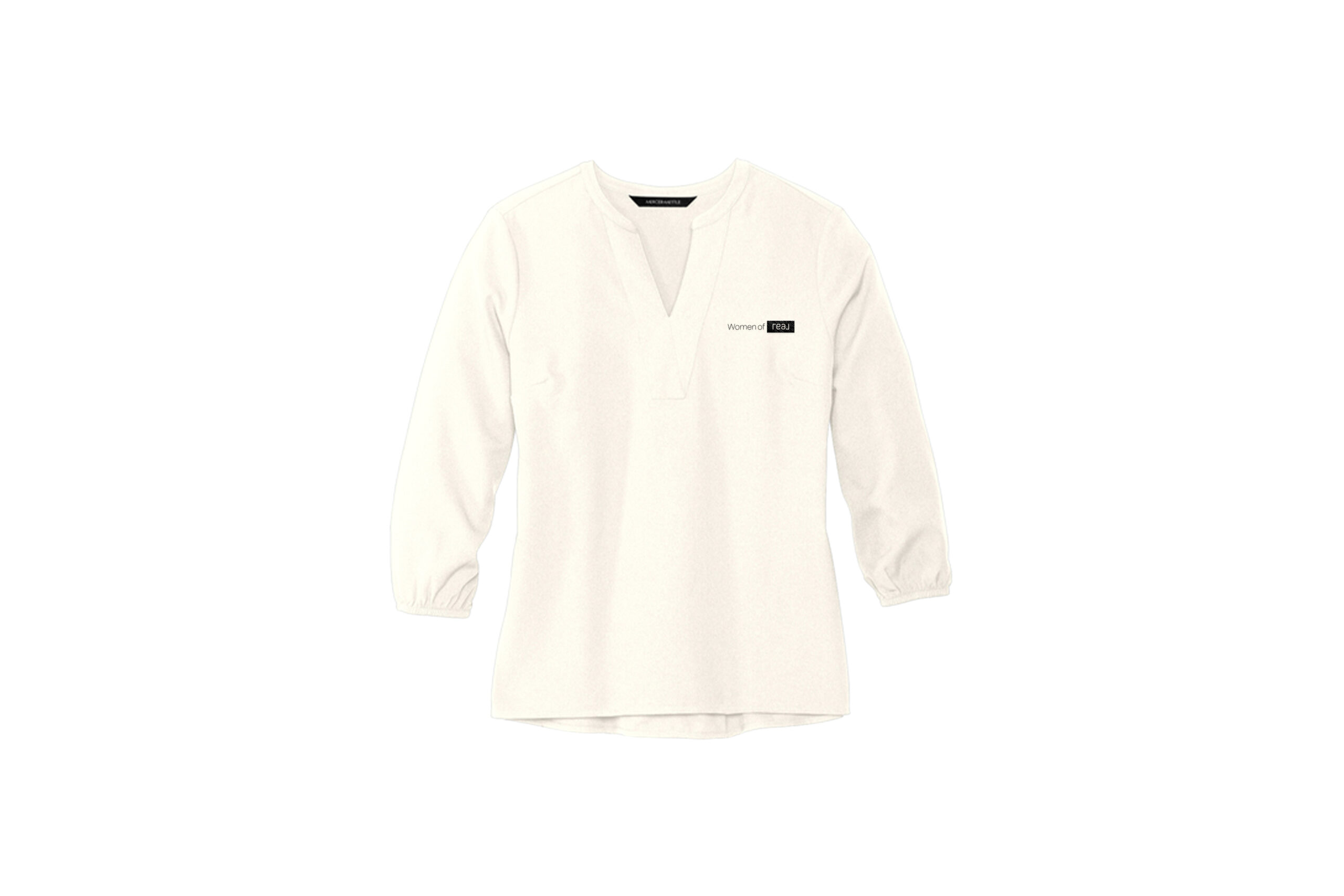 Women of Real | Mercer+Mettle® Women's Stretch Crepe Long Sleeve Camp Blouse - Image 2
